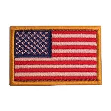 It was patriotic homeless people who raised a fuss. American Us Flag Patch Gold Border Walmart Com Walmart Com