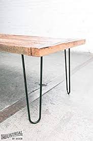 Industrial By Design 28 Hairpin Table Legs Raw Steel Three Rod Industrial Strength Mid Century Modern Set O Metal Table Steel Table Legs Table Legs