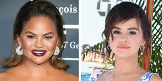 The instagram features young chrissy with mom vilailuck teigen, and has the caption: Chrissy Teigen Looks Like Selena Gomez S Identical Twin In This Throwback Photo