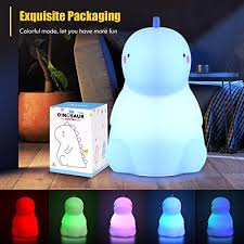 Check spelling or type a new query. Vsaten Dinosaur Night Light For Kids Cute Color Changing Silicone Baby Night Light With Touch Sensor Portable Rechargeable Led Bedside Nursery Lamp For Toddler S Room Dinosaur Gifts For Boys Girls Pricepulse