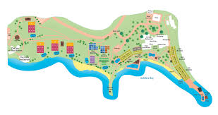 With your stay at the park, you can use the blue water resort pool at the cost of $5 a day for up to 4 people. Resort Map Blue Waters Resort Spa Antigua