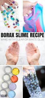 How To Make Borax Slime Easily With Kids Cool Slime Recipes Borax Slime Borax And Glue
