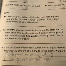 It is divided into two pints or four cups. Ve Cesar Bought 2 Bott Many Quarts Of Juice Did He Buy Bought 2 Bottles Of Juice That Each Hold 2 Brainly Com