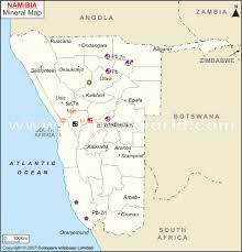 Namibia Mineral Map Natural Resources Of Namibia
