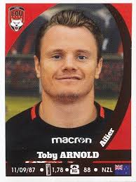 131 TOBY ARNOLD # NEW ZEALAND LOU LYON TOP 14 STICKER SANDWICHES RUGBY 2018
