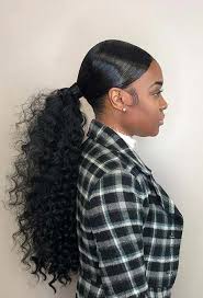 Stunning Low Ponytail Idea For Black Women Hairstyle Haircolor Humanhair Hairinspiration Black Ponytail Hairstyles Hair Ponytail Styles Elegant Ponytail