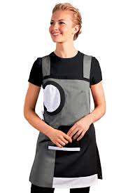 Crystal Chasuble A Bretelle Gris Tablier Blouse Vetement Professionnel Coudre Des Tabliers