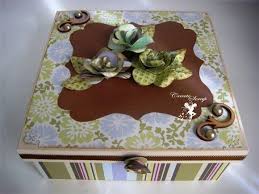 Caixa De Mdf Decorada Com Papel Caixa Cod 21 Create Scrap Elo7 Caixas Decoradas Caixa Caixa Mdf