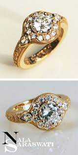 Alternative Engagement Diamond Ring In 22k Gold By Nala Saraswati Indian Engagement Ring Pretty Rings Fancy Rings