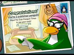 Club Penguin Rewritten Getting Published On Newspaper Getting Blue Book Youtube