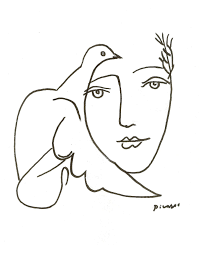 I chose pablo picasso's line drawing's because they are really cool. Picasso S Girl Sketch Dove Bird Sketch Flower Painting Etsy Picasso Sketches Pablo Picasso Art Picasso Drawing