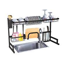 Check spelling or type a new query. Karmas Product Over Sink Dish Drying Rack Stainless Steel Kitchen Supplies Storage Shelf Multifunctional Tableware Drainer Organizer With Utensils Holder 33 4x12 5x20 4in Walmart Com Walmart Com