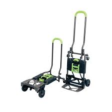 Cosco Shifter 300 Lb 2 In 1 Convertible Hand Truck And Cart 12222pbg1e The Home Depot Hand Trucks Cosco Hand Cart