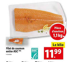 Offre Filet De Saumon Entier Asc Chez Lidl