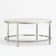 Era Limestone Round Coffee Table Reviews Crate And Barrel In 2020 Stone Coffee Table Coffee Table Round Coffee Table