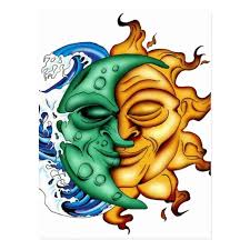 You can edit any of drawings via our online image editor before downloading. Half Moon Half Sun Postcard Zazzle Com In 2021 Sun Tattoo Designs Sun Tattoo Moon Tattoo Designs