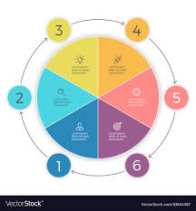 Pie Chart Six Steps Infographics Design