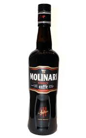 Una elegante bottiglia di liquore al caffè, prodotto secondo tradizione, con ben il 56% di vero caffè espresso. Liquore Al Caffe Molinari