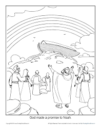 Terry vine / getty images these free santa coloring pages will help keep the kids busy as you shop,. Noah Coloring Page Printable God Made A Promise To Noah