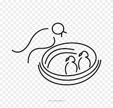 Bird nest print out drawing. Bird Nest Coloring Page Bird Nest Free Transparent Png Clipart Images Download