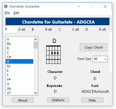 guitalele chord fonts create chord charts adgcea chordette