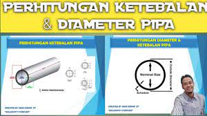 2 pengukuran pipa dengan alat. Perhitungan Diameter Ketebalan Pipa Youtube