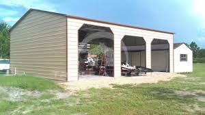 Here at texwin carports, our goal is to gain a better understanding of your need so we can provide the perfect metal structure fit to your needs. 18x21 Boxed Eave Style Carport With One Side Closed Triple A Steel Structures