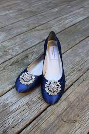 Dark Blue Wedding Flats Wedding Shoes Low By Thecrystalslipper 150 00 Wedding Shoes Flats Navy Wedding Shoes Wedding Shoes