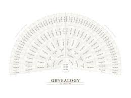 genealogy fan chart adobe illustrator template by