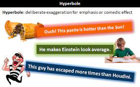 Examples of hyperbole include : Hyperbole What Is Hyperbole