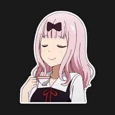 These wallpaper stiker are attractive and fit well with any interior. Kaguya Sama Love Is War Chika Fujiwara Tea Kaguya Sama Love Is War T Shirt Teepublic Anime Stickers Anime Crafts Kawaii Stickers