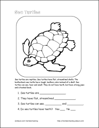 Learn About Sea Turtles With These Free Printable Worksheets Sea Turtle Free Reading Passages Free Reading Comprehension Worksheets