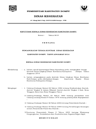 Surat dinas sebagai surat keputusan, instruksi kerja dan surat izin. Sk Pengangkatan Tenaga Kontrak Dikes