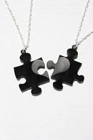 Sign Up Puzzle Piece Necklace Friend Necklaces Diamond Initial Necklace