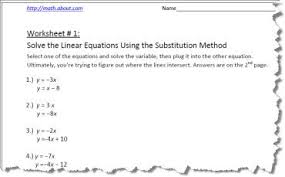 Maybe you would like to learn more about one of these? Systems Of Equations By Substitution Worksheets