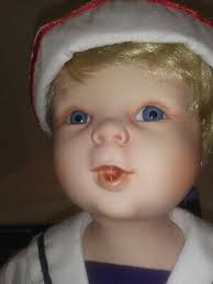 JILL- Ashton Drake Porcelain Doll COA 11" w/pillow & Cotton Candy-1992  Sitting.