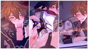 Post 5270248: animated Genshin_Impact HornyBesties Rule_63 Tartaglia Zhongli