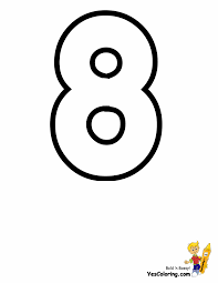 Printable number eight coloring page with large bubble letter font number 8 in big outlines to color or fill with . Easy Abc Coloring Sheet Free Alphabet Printables Yescoloring