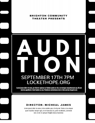 Theater Or Film Audition Ad Flyer Poster Social Media Post Custom Template Black And White Film Poster Design Film Design Social Media Graphics