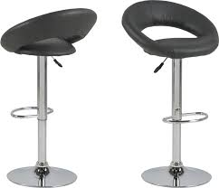 Best modern swivel kitchen breakfast bar stools. Plump Swivel Barstool Leather Adjustable Grey Or Taupe Bar Stools