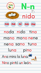 Palabras Cortas con la Letra N para Niños