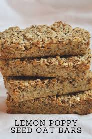 Lemon Poppy Seed Oat Bars Oat Bar Recipes Oat Cake Recipes Oat Bars
