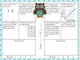 Proportional relationship worksheets grade 7. 7th Grade Common Core Ratios And Proportional Relationships Review Booklet Middle School Math Classroom Proportional Relationships Middle School Math