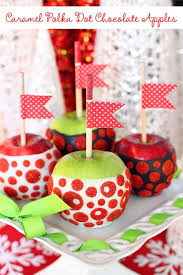 Caramel Polka Dot Chocolate Apples Chocolate Apples Chocolate Covered Apples Colored Candy Apples