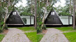 Click here to view designs in this collection. Rectangular Addition To Triangular A Frame House