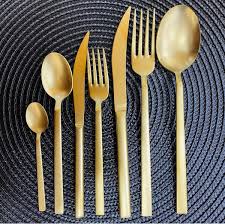 Schafer çatal kaşık bıçak takımı 90 parça. 42 Parca Titanyum Mat Gold Ckb Seti Seta