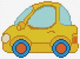 Pixel art grid embroidery pattern cross stitching cross cross stitch boards toy car transportation car. Ann Logan 10 Free Patterns Online Car 3570