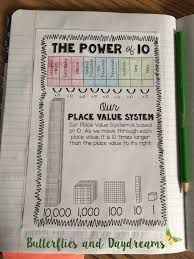 place value practice the power of 10 notebook charts