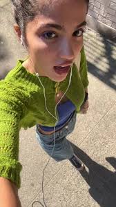 Outdoor Fashion Look with Green Knitted Cardigan