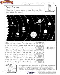 Planet Positions Free Science Worksheets For Kids Jumpstart Free Science Worksheets Science Worksheets Second Grade Science